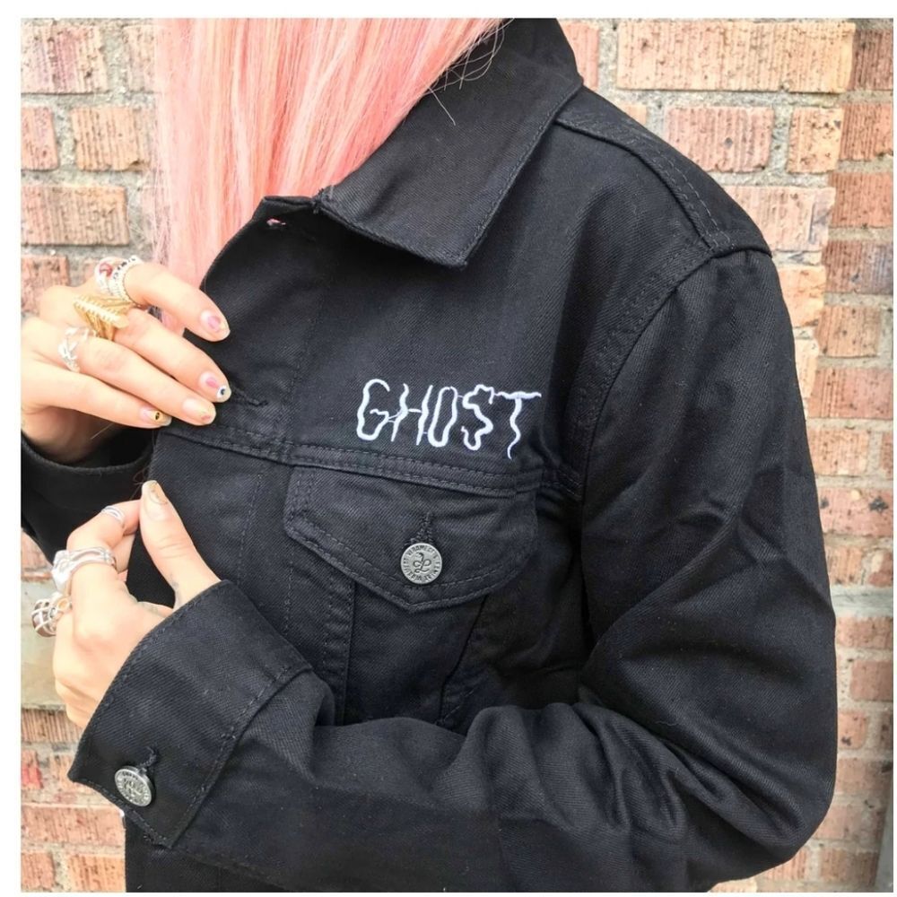Verameat Ghost Jacket made of black denim and 100% cotton SIZE Large